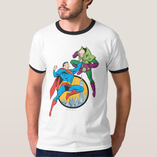 Superman Fights Lex Luthor T-shirt (Voorkant)