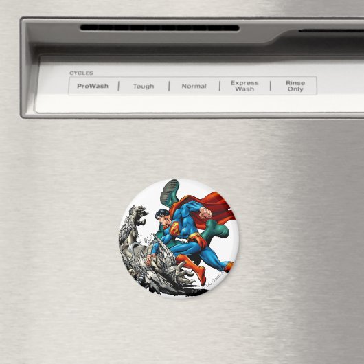 Superman Fights Monster Magneet (Insitu (Vaatwasser))