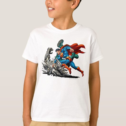 Superman Fights Monster T-shirt (Voorkant)
