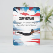 Superman Fitness Kaart met blauwe achterkant (Staand voorkant)