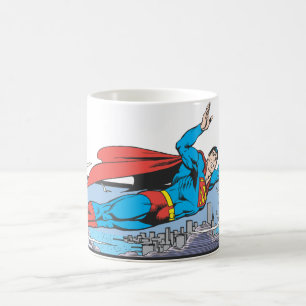 Superman Flies Thru City Koffiemok