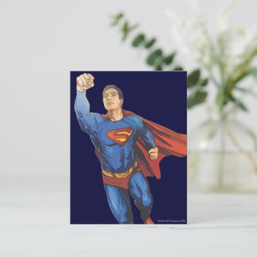 Superman Flying Briefkaart (Staand voorkant)