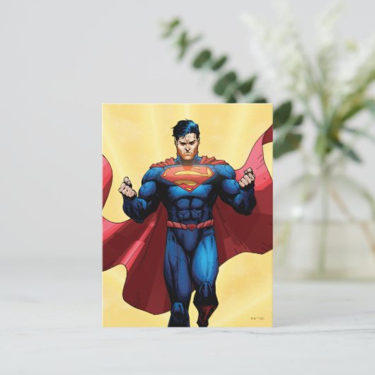 Superman Flying Briefkaart (Staand voorkant)