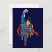 Superman Flying Forward Briefkaart (Voorkant / Achterkant)