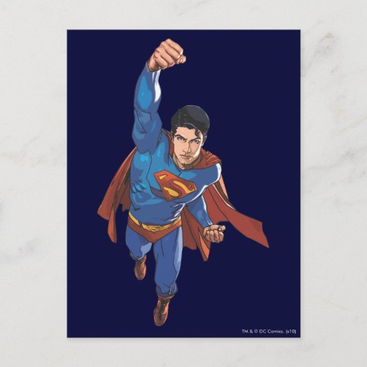 Superman Flying Forward Briefkaart (Voorkant)