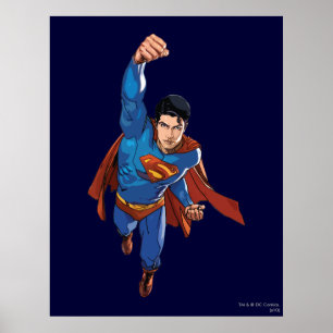 Superman Flying Forward Poster