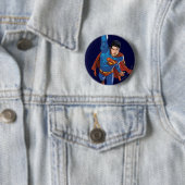 Superman Flying Forward Ronde Button 5,7 Cm (In situ)