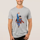 Superman Flying Forward Tri-Blend Shirt (Voorkant)