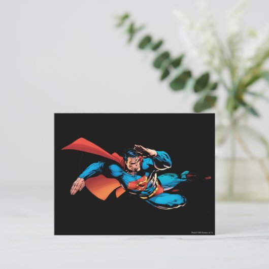 Superman Flying Kick Briefkaart (Staand voorkant)