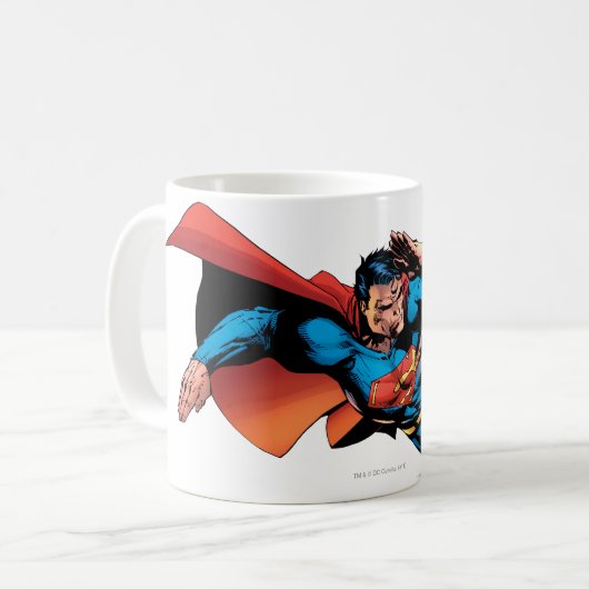 Superman Flying Kick Koffiemok (Voorkant links)