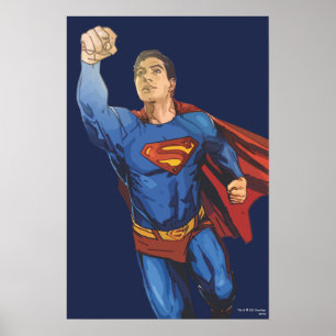 Superman Flying Poster