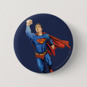 Superman Flying Ronde Button 5,7 Cm (Voorkant)