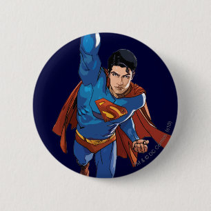Superman Flying Ronde Button 5,7 Cm