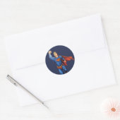 Superman Flying Ronde Sticker (Envelop)