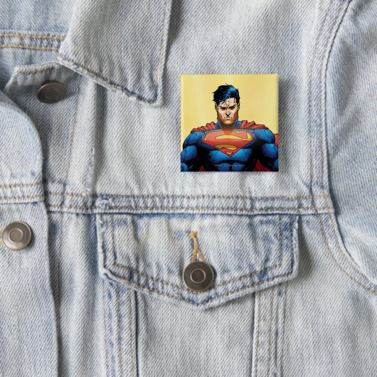 Superman Flying Vierkante Button 5,1 Cm (In situ)