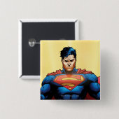 Superman Flying Vierkante Button 5,1 Cm (Voorkant /achterkant)