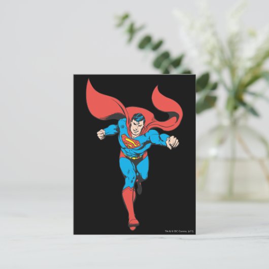 Superman gaat vooruit 2 briefkaart (Staand voorkant)