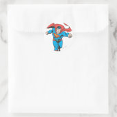 Superman gaat vooruit 2 ronde sticker (Tas)