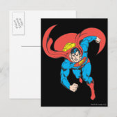 Superman gaat vooruit briefkaart (Voorkant / Achterkant)