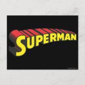 Superman | Gele rode letters Logo Briefkaart (Voorkant)