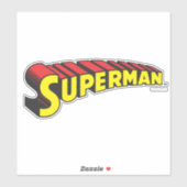 Superman | Gele rode letters Logo Sticker (Vel)