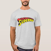 Superman | Gele rode letters Logo T-shirt (Voorkant)