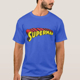 Superman   Gele rode letters Logo T-shirt