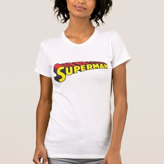 Superman | Gele rode letters Logo T-shirt (Voorkant)
