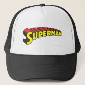 Superman | Gele rode letters Logo Trucker Pet (Voorkant)