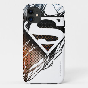 Superman gestileerd Blauw Oranje Logo Case-Mate iPhone Case