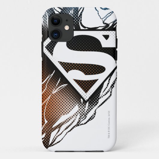Superman gestileerd | Blauw Oranje Logo Case-Mate iPhone Case (Achterkant)