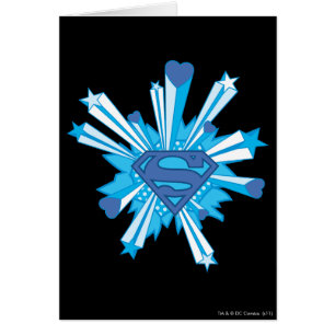 Superman gestileerd Blauw schild harten Logo