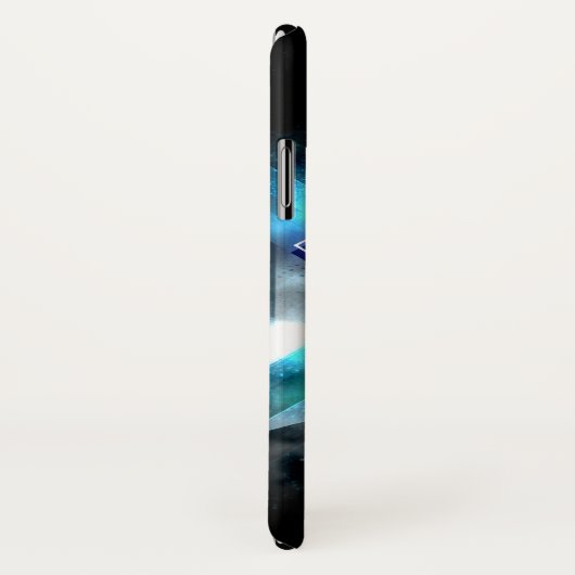 Superman gestileerd | Blue White Crystal Logo Case-Mate iPhone Case (Achterkant / rechts)