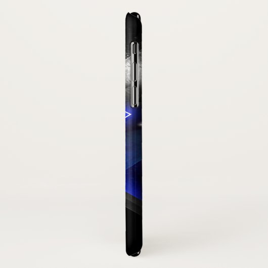 Superman gestileerd | Blue White Crystal Logo Case-Mate iPhone Case (Achterkant/links)