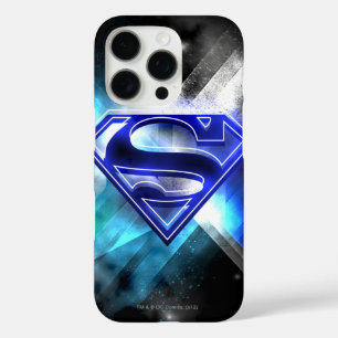 Superman gestileerd Blue White Crystal Logo iPhone 16 Pro Hoesje
