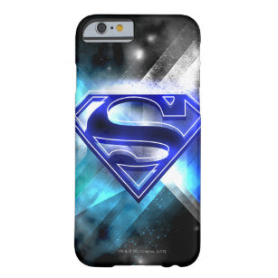 Superman gestileerd   Blue White Crystal Logo Barely There iPhone 6 Hoesje
