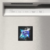 Superman gestileerd | Blue White Crystal Logo Magneet (Insitu (Vaatwasser))