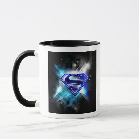 Superman gestileerd | Blue White Crystal Logo Mok (Links)
