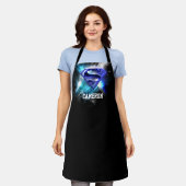 Superman gestileerd | Blue White Crystal Logo Schort (Gedragen)