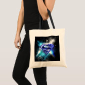 Superman gestileerd | Blue White Crystal Logo Tote Bag (Voorkant (product))