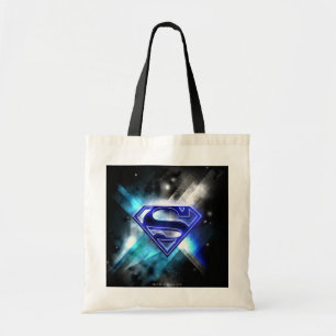 Superman gestileerd Blue White Crystal Logo Tote Bag