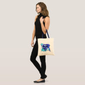 Superman gestileerd | Blue White Crystal Logo Tote Bag (Voorkant (model))
