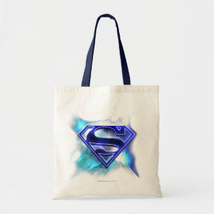 Superman gestileerd Blue White Crystal Logo Tote Bag