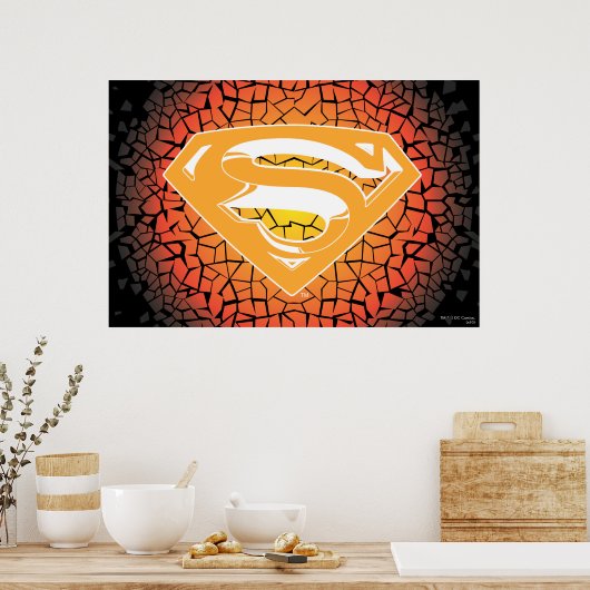 Superman gestileerd | Crackle Logo Poster (Keuken)