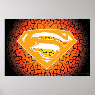 Superman gestileerd Crackle Logo Poster