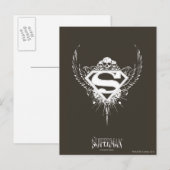 Superman gestileerd | Donkere bruine achtergrond L Briefkaart (Voorkant / Achterkant)