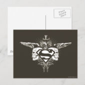 Superman gestileerd | Donkere Logo Briefkaart (Voorkant / Achterkant)