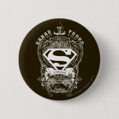 Superman gestileerd | Eerlijkheid, waarheid en rec Ronde Button 5,7 Cm (Voorkant)
