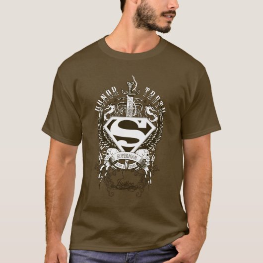 Superman gestileerd | Eerlijkheid, waarheid en rec T-shirt (Voorkant)