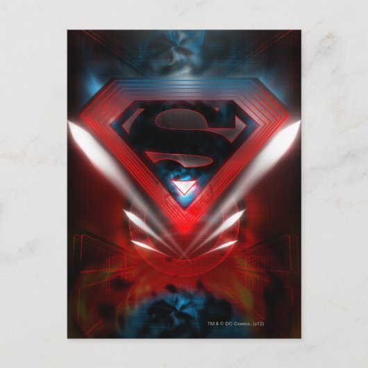 Superman gestileerd | Futuristische Logo Briefkaart (Voorkant)